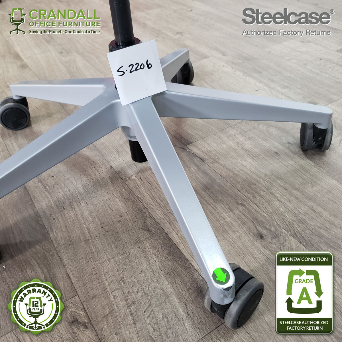 S-2206 - Steelcase Gesture with Headrest - Grade B