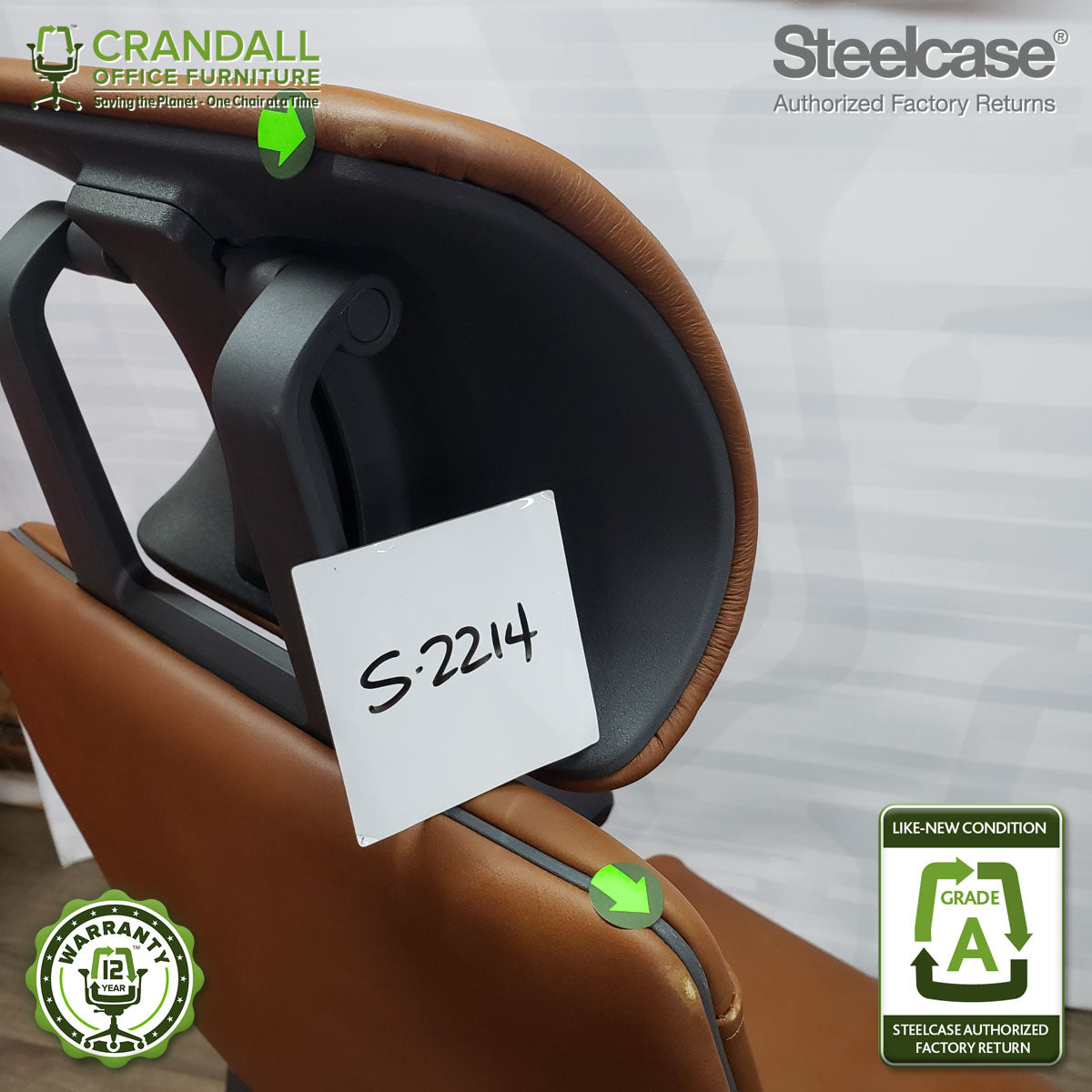 S-2214 - Steelcase Gesture with Headrest - Grade B