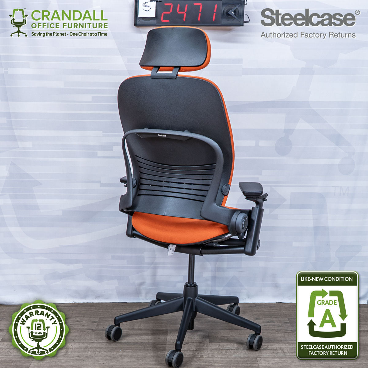 S-2471 - Steelcase V2 Leap - Grade A