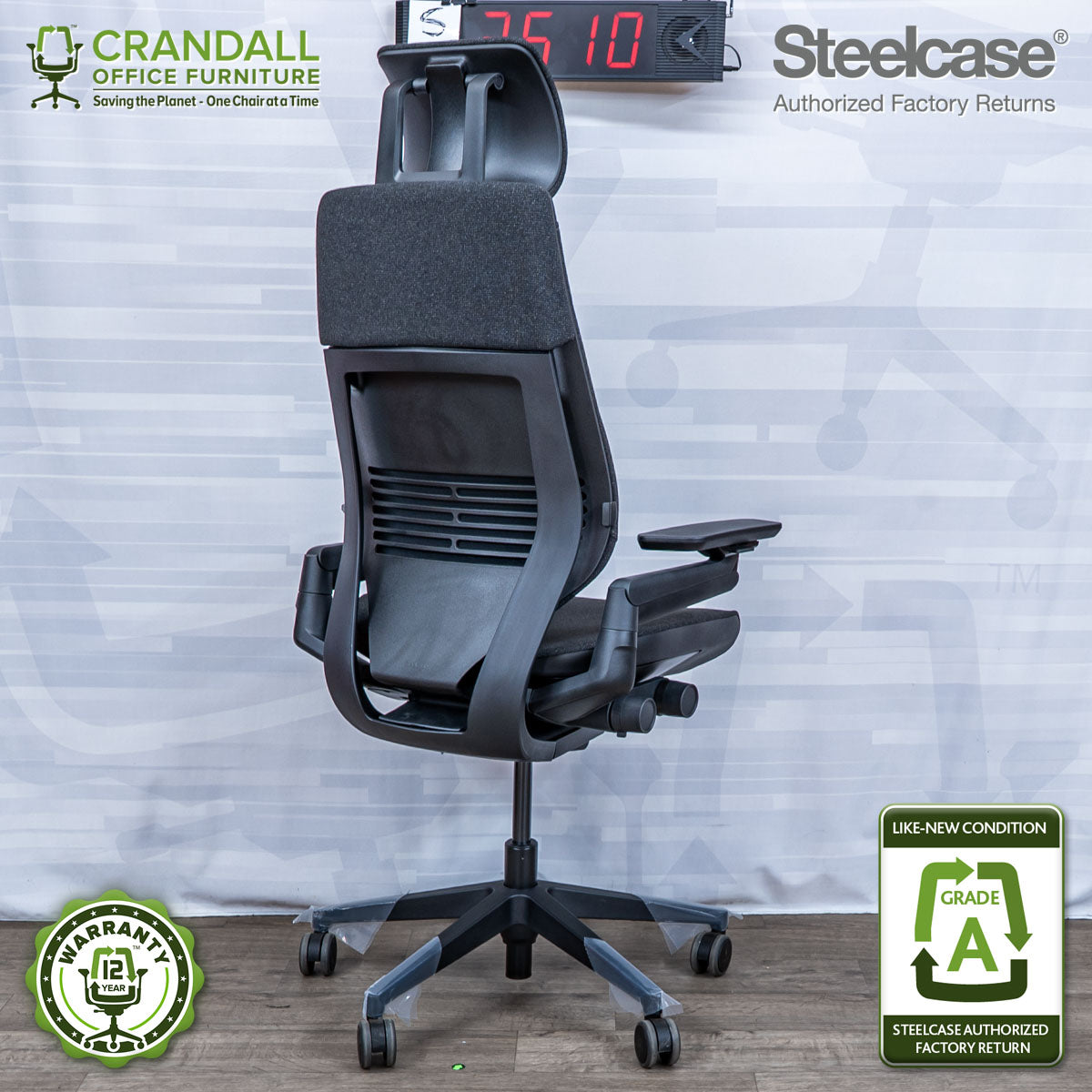 S-2510 - Steelcase Gesture with Headrest - Grade A
