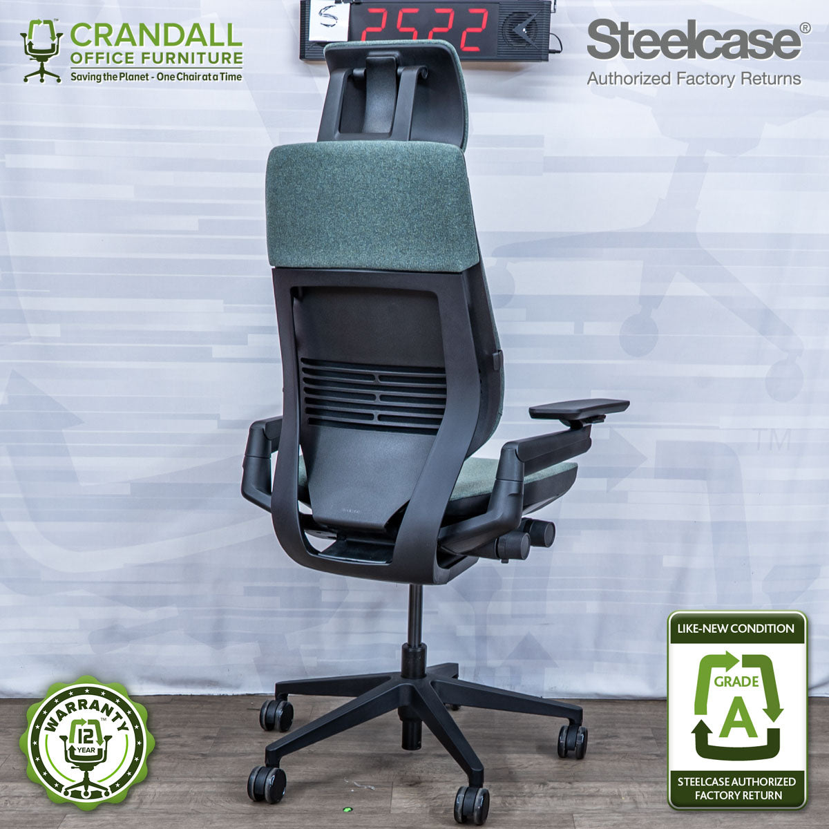 S-2522 - Steelcase Gesture with Headrest - Grade A
