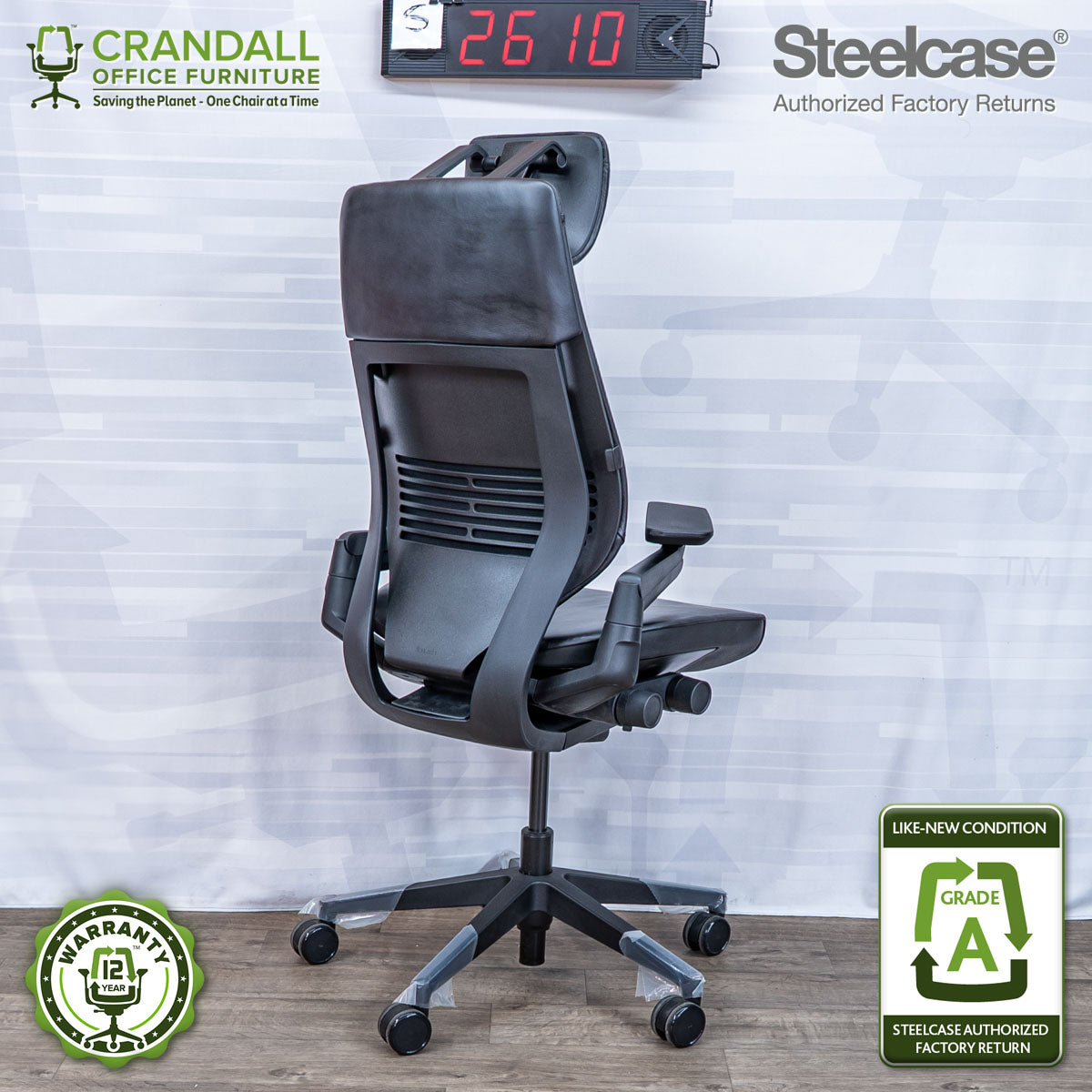 S-2610 - Steelcase Gesture with Headrest - Grade A