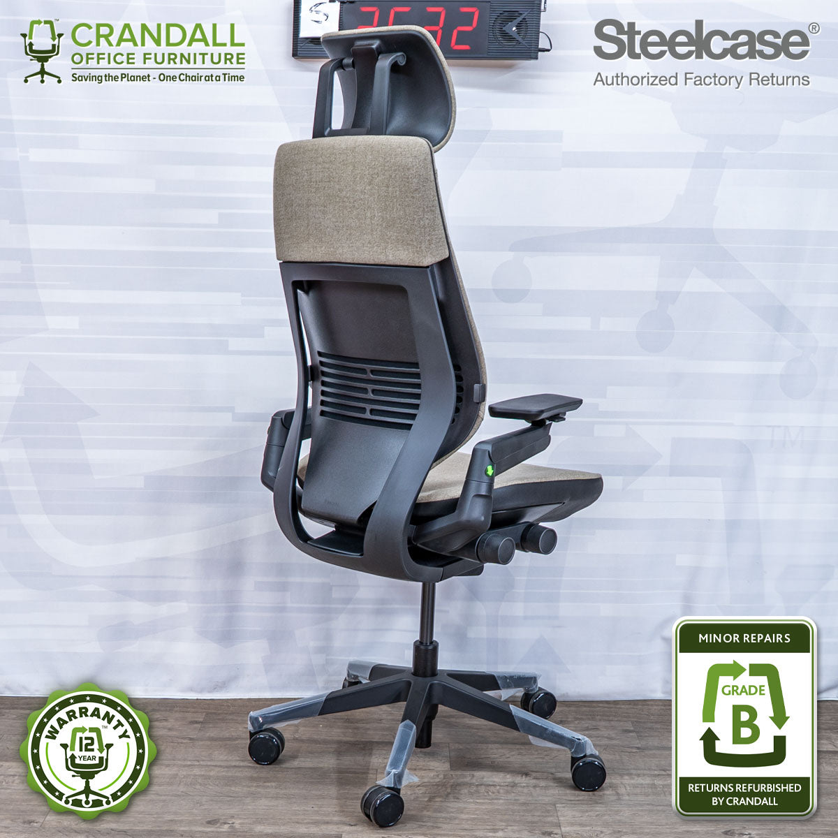 S-2632 - Steelcase Gesture with Headrest - Grade B
