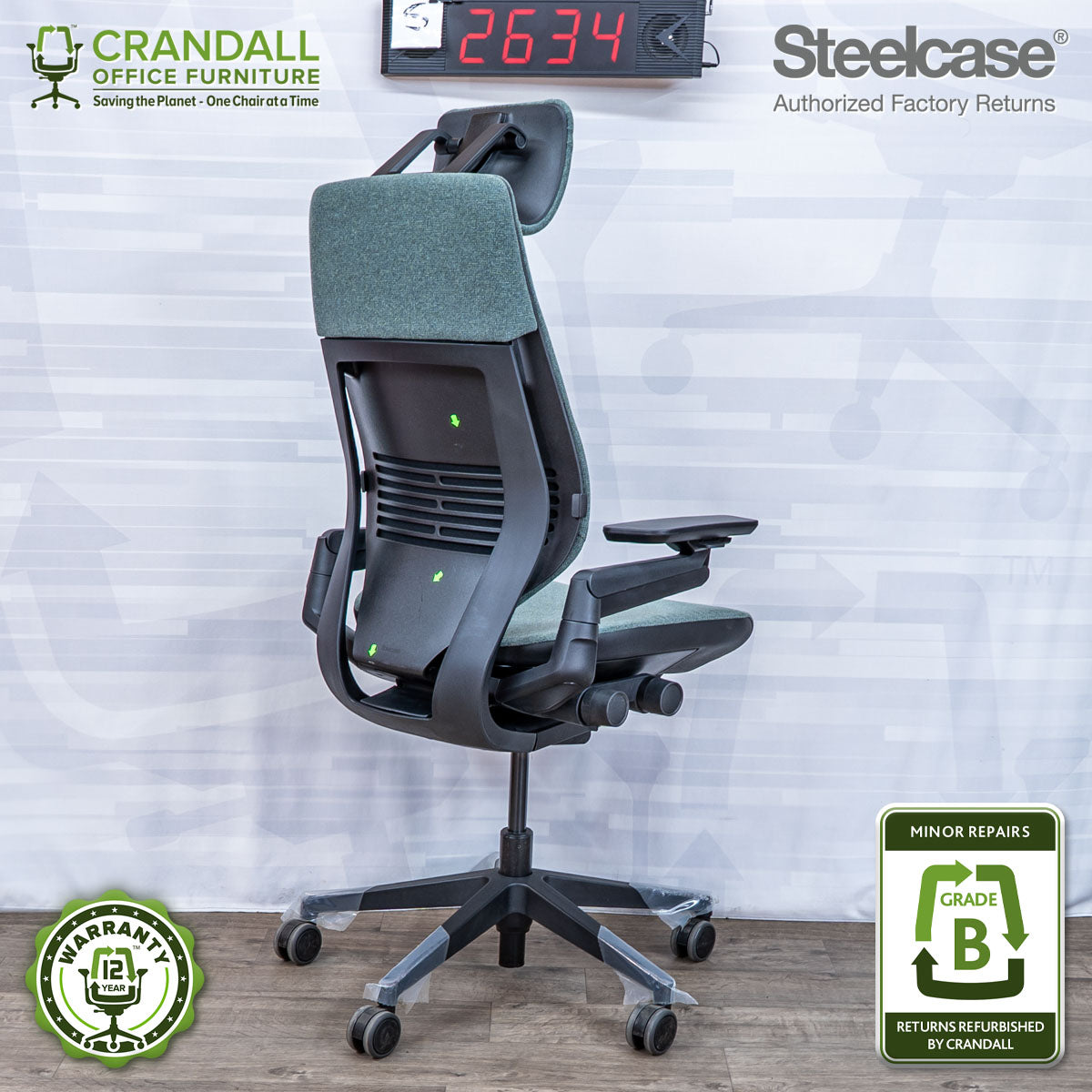 S-2634 - Steelcase Gesture with Headrest - Grade B