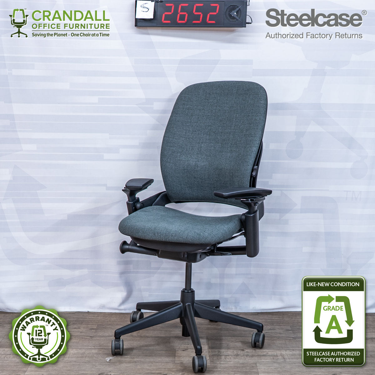 S-2652 - Steelcase V2 Leap - Grade A
