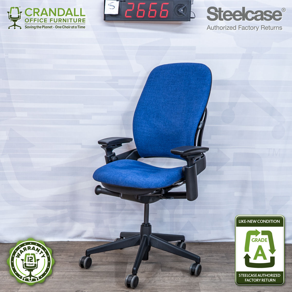 S-2666 - Steelcase V2 Leap - Grade A