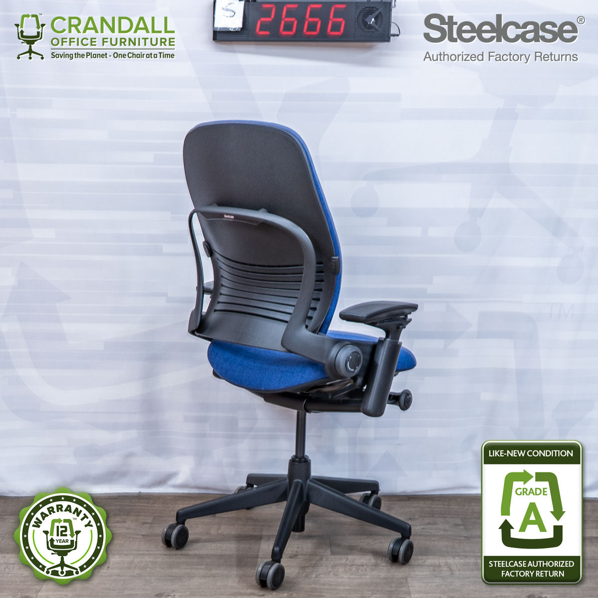 S-2666 - Steelcase V2 Leap - Grade A