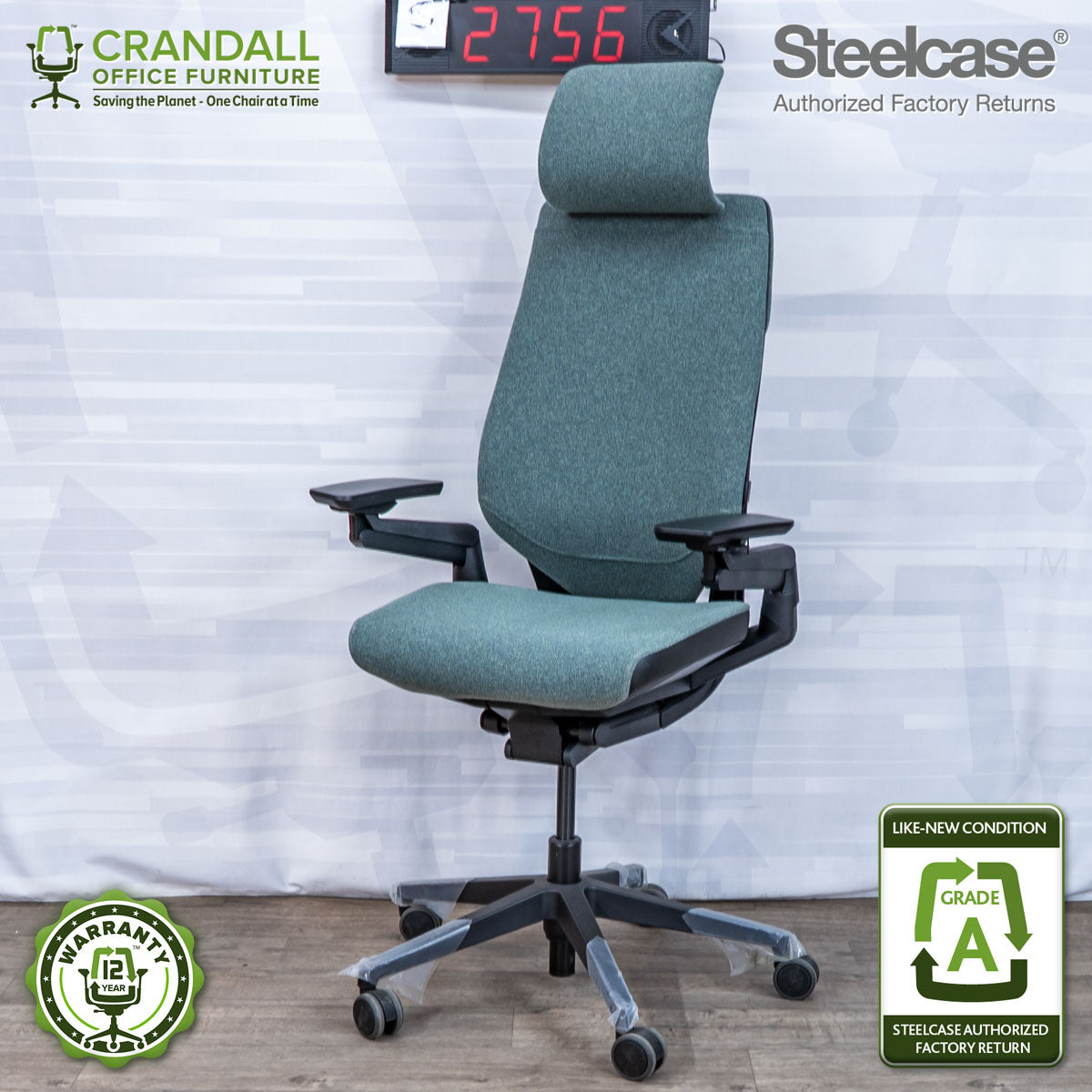 S-2756 - Steelcase Gesture with Headrest - Grade A