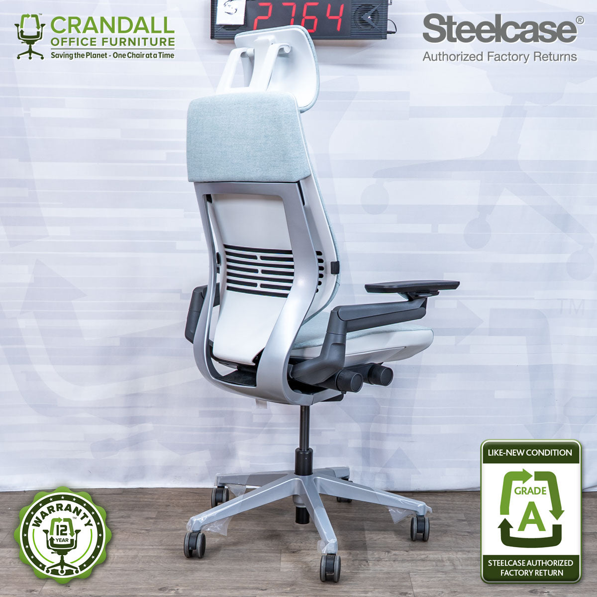 S-2764 - Steelcase Gesture with Headrest - Grade A