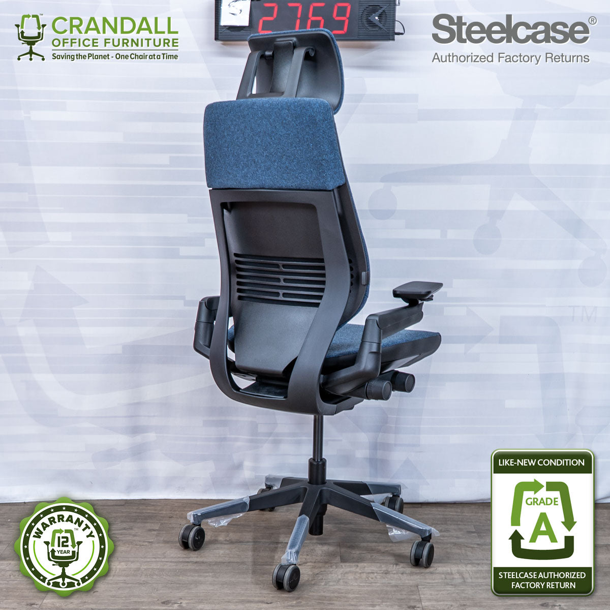 S-2769 - Steelcase Gesture with Headrest - Grade A