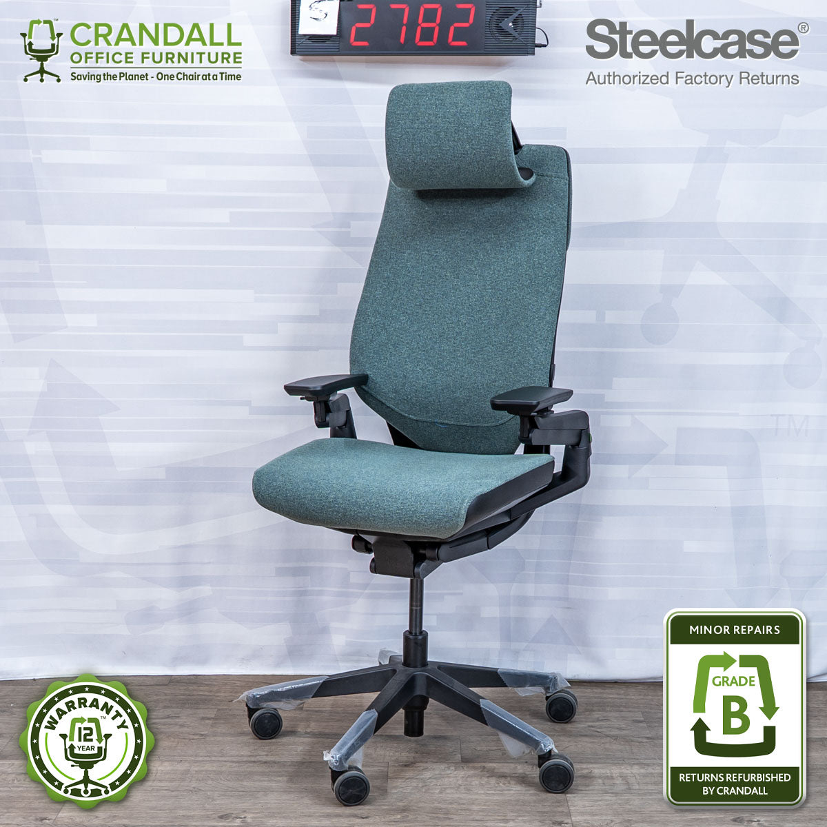 S-2782 - Steelcase Gesture with Headrest - Grade B