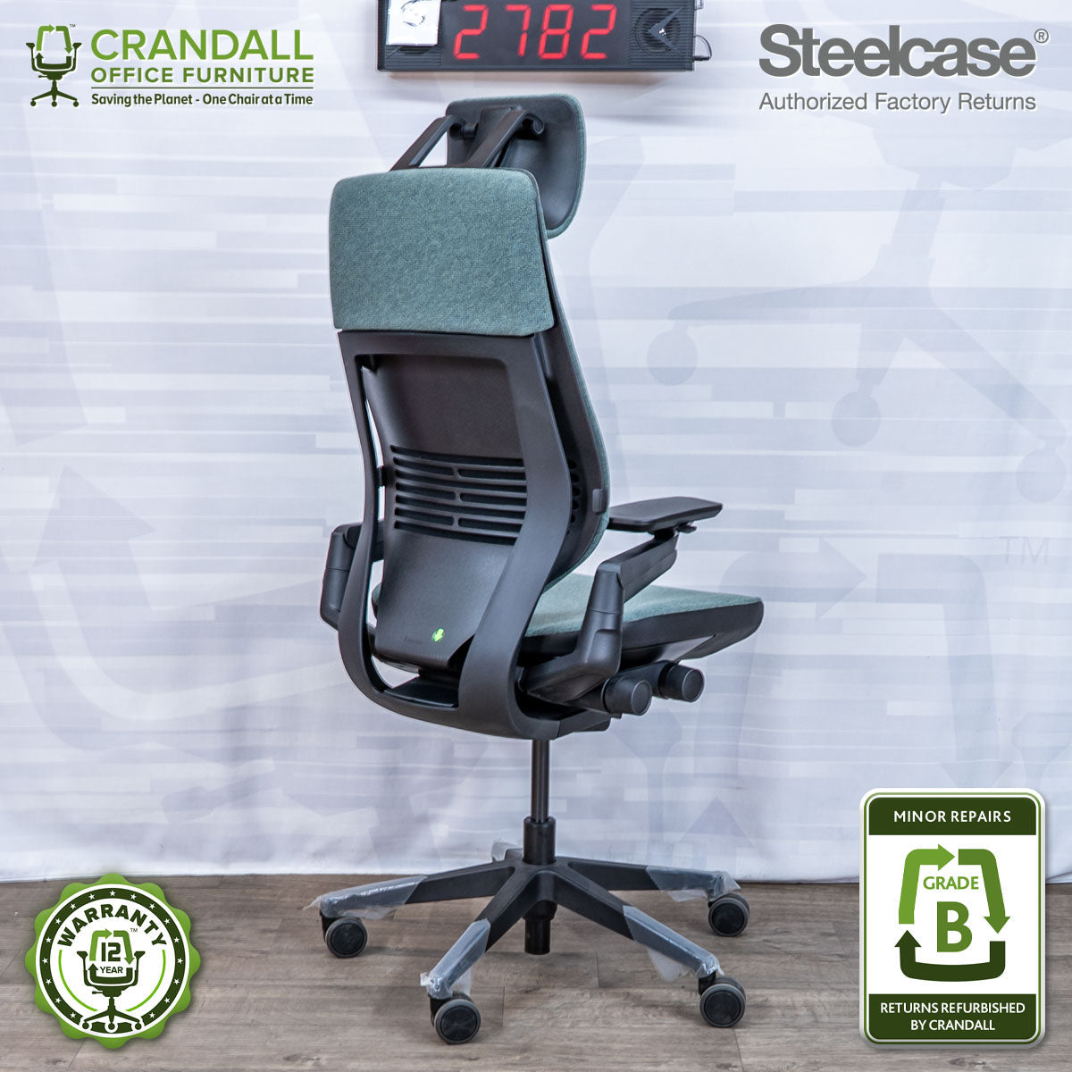 S-2782 - Steelcase Gesture with Headrest - Grade B