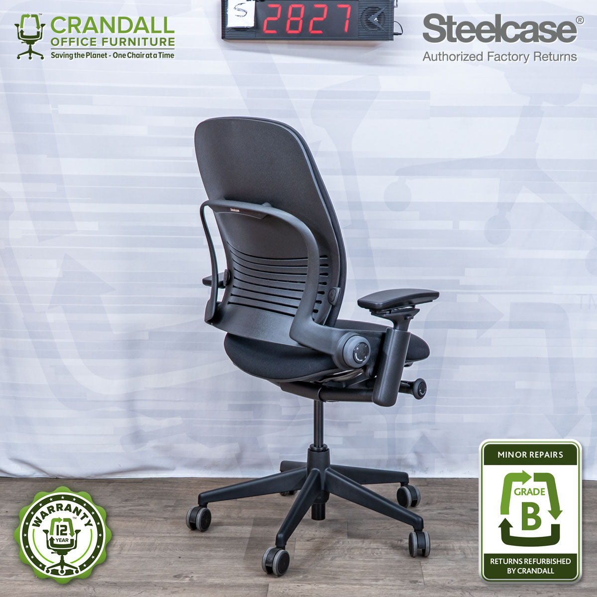 S-2827 - Steelcase V2 Leap - Grade B