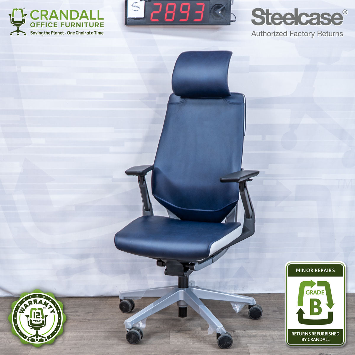 S-2893 - Steelcase Gesture with Headrest - Grade B