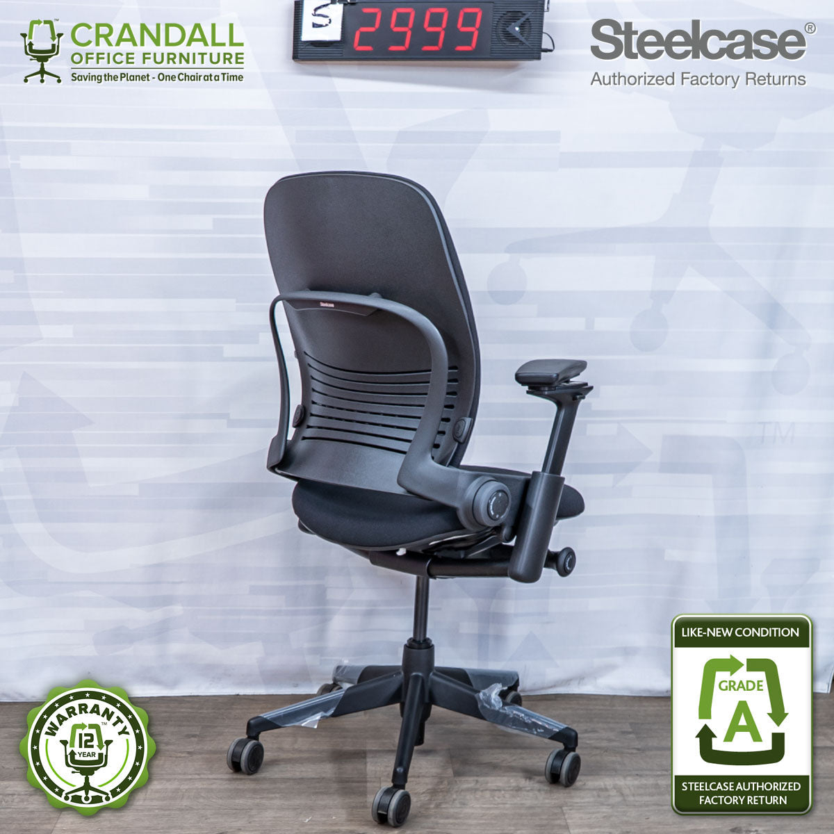 S-2999 - Steelcase V2 Leap - Grade A