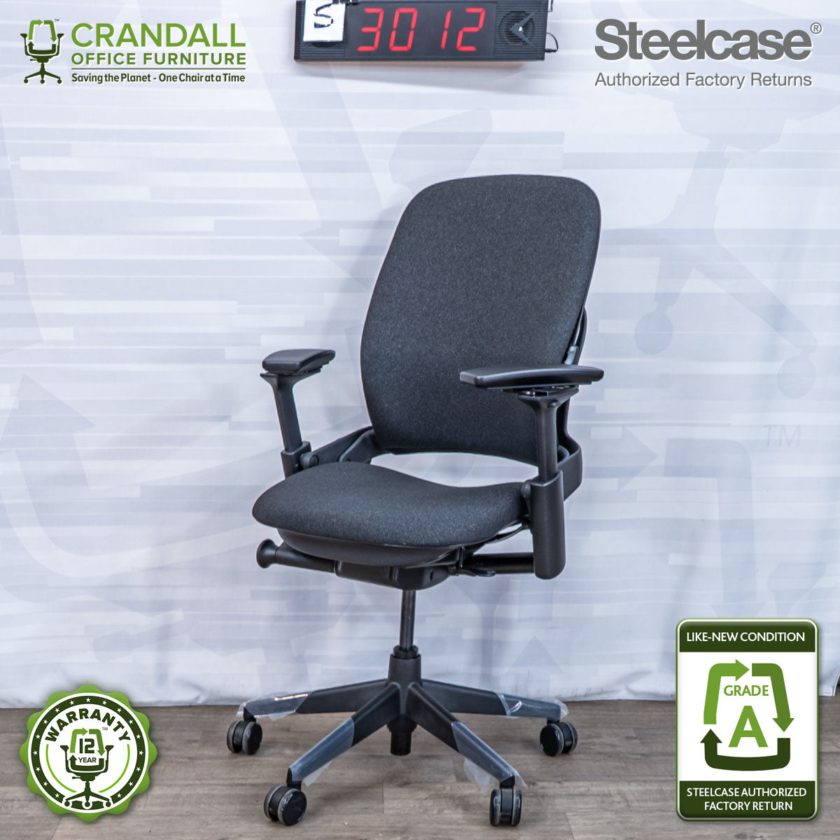 S-3012 - Steelcase V2 Leap - Grade A