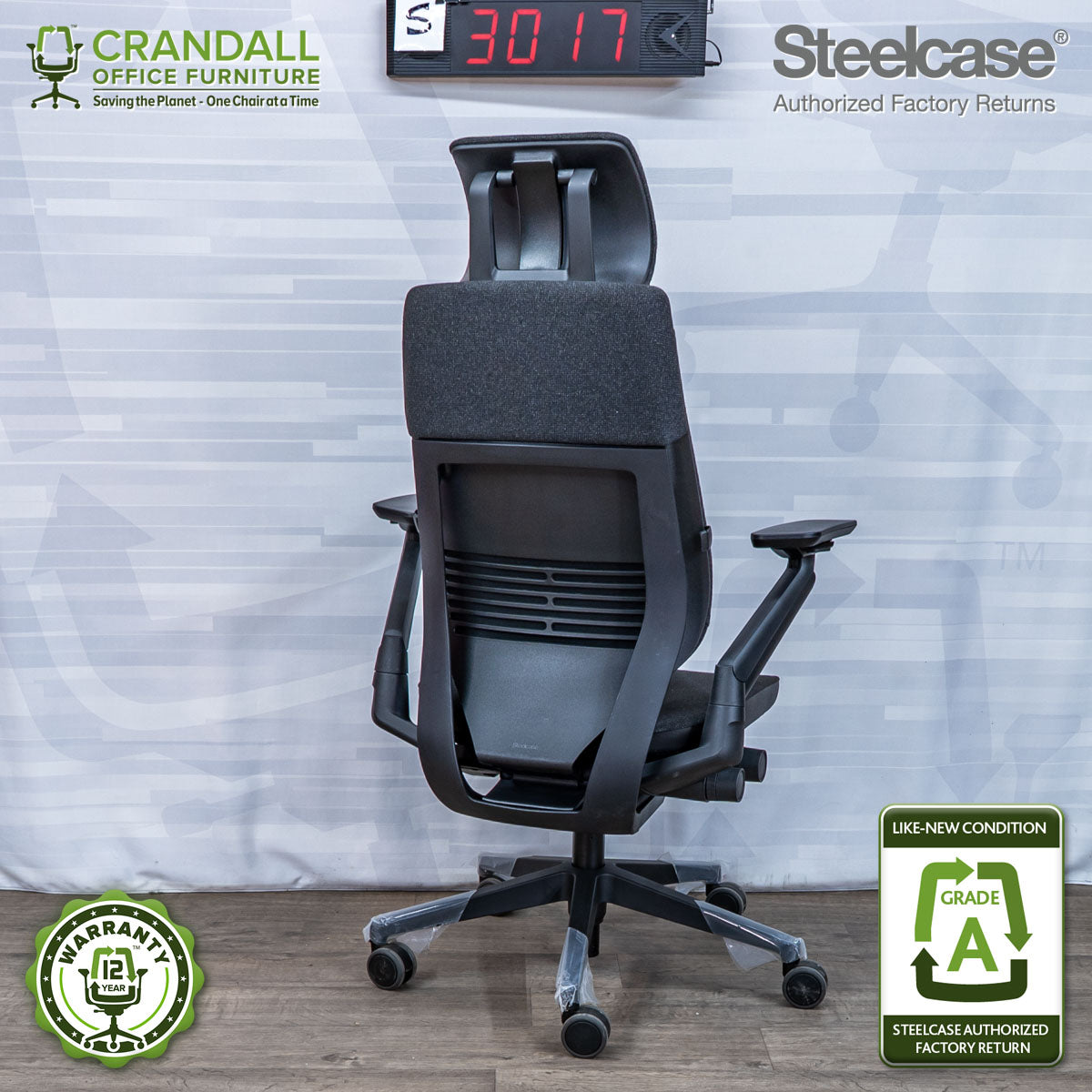 S-3017 - Steelcase Gesture with Headrest - Grade A
