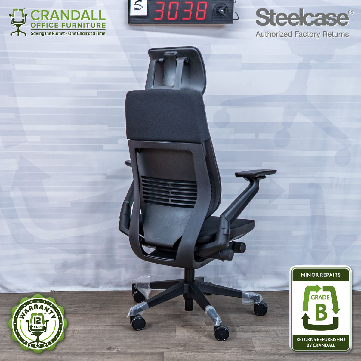 S-3038 - Steelcase Gesture with Headrest - Grade B