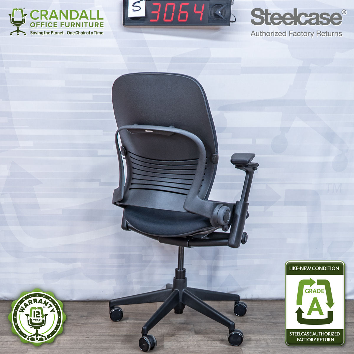 S-3064 - Steelcase V2 Leap - Grade A