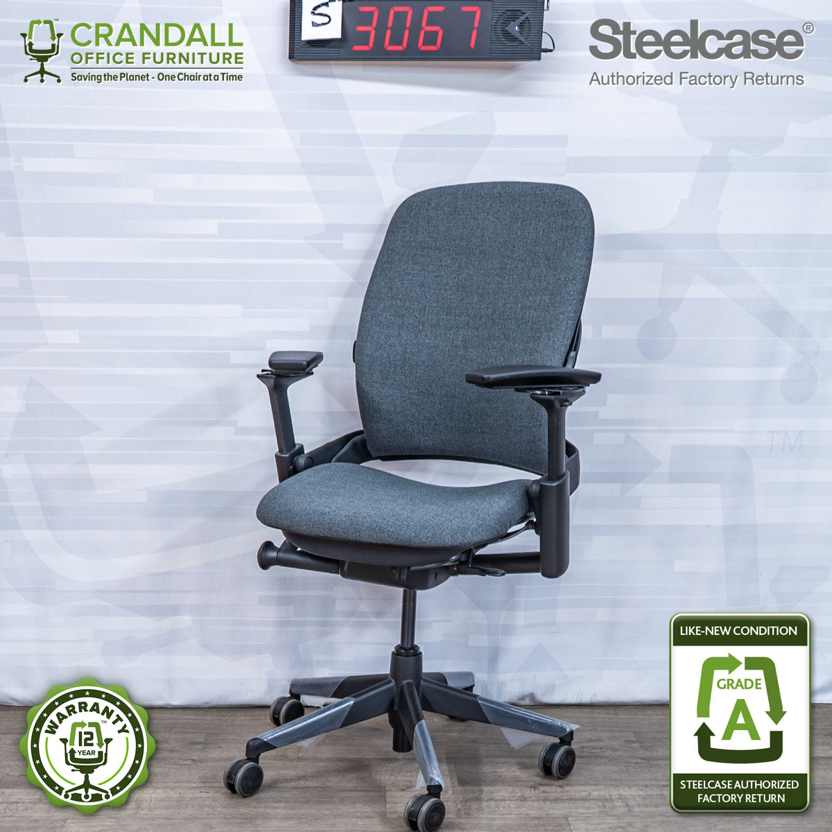 S-3067 - Steelcase V2 Leap - Grade A