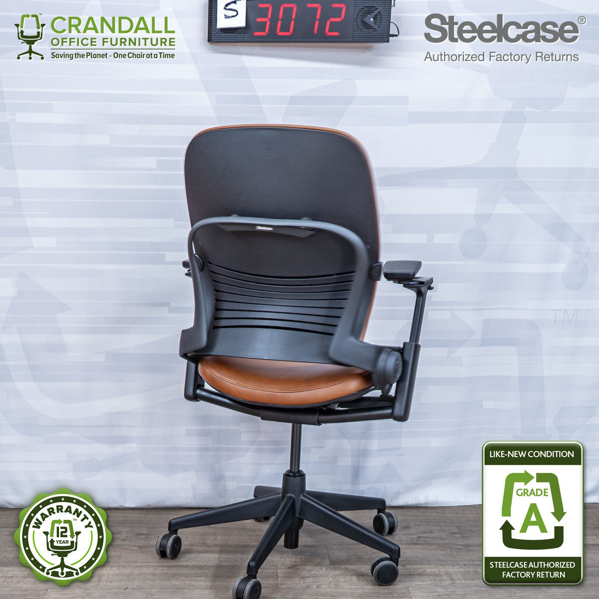 S-3072 - Steelcase V2 Leap - Grade A