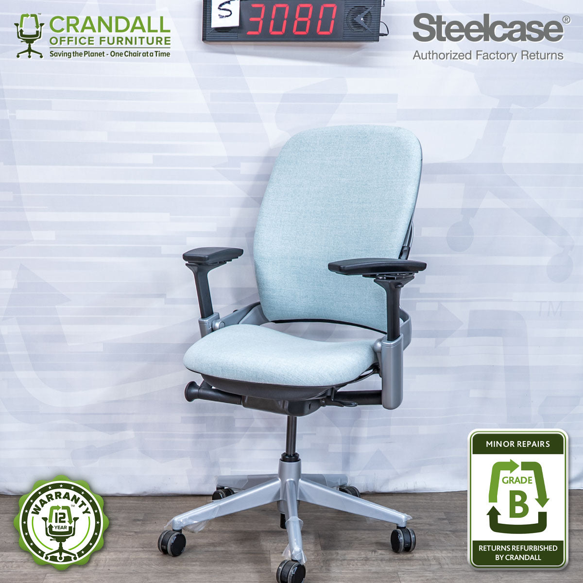 S-3080 - Steelcase V2 Leap - Grade B