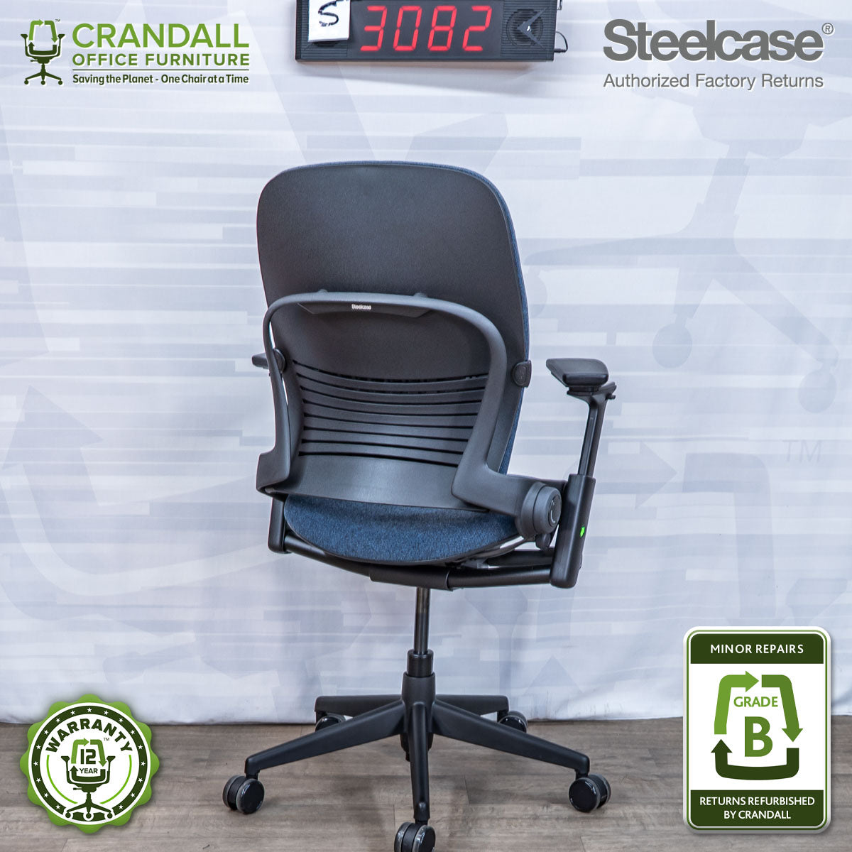 S-3082 - Steelcase V2 Leap - Grade B