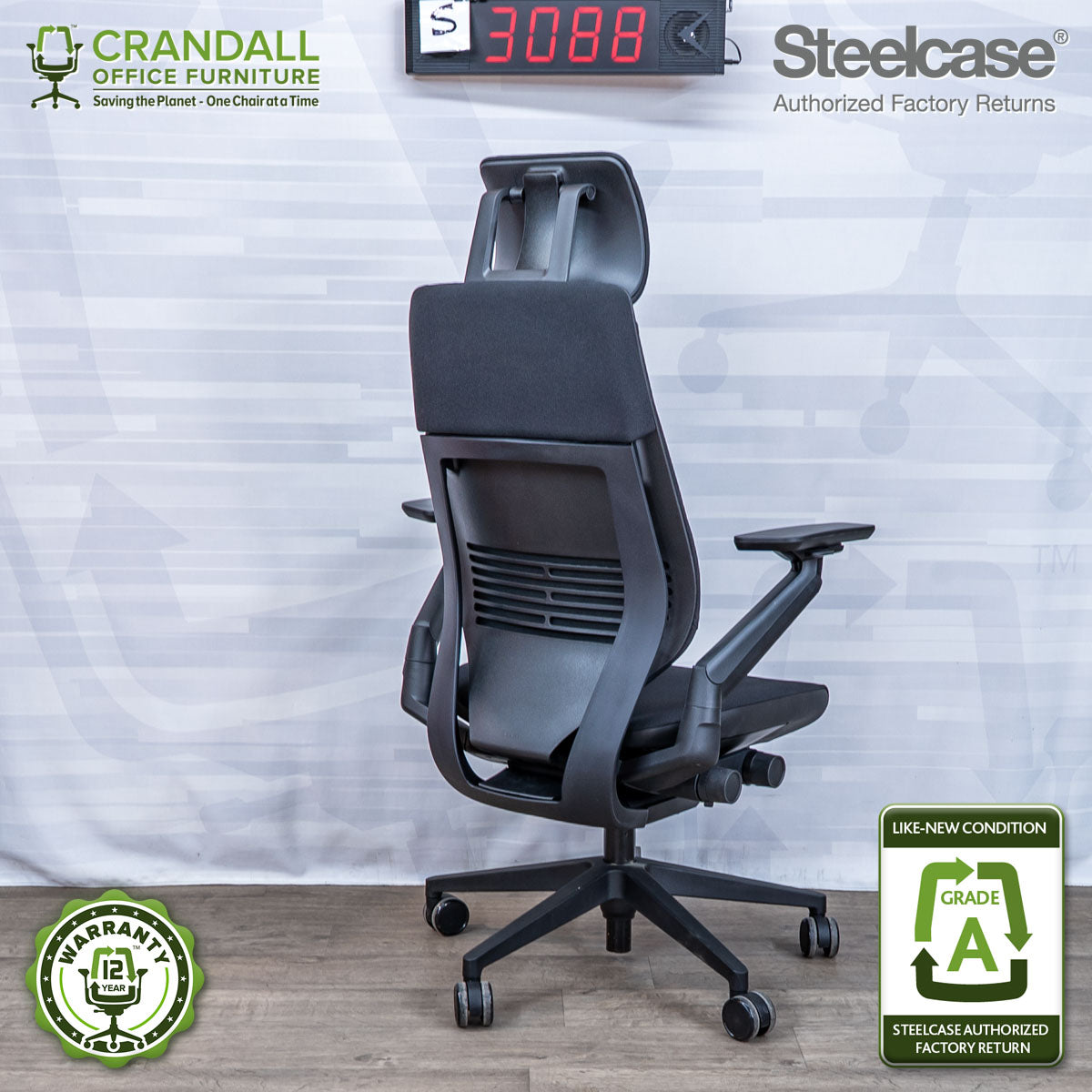 S-3088 - Steelcase Gesture with Headrest Grade A