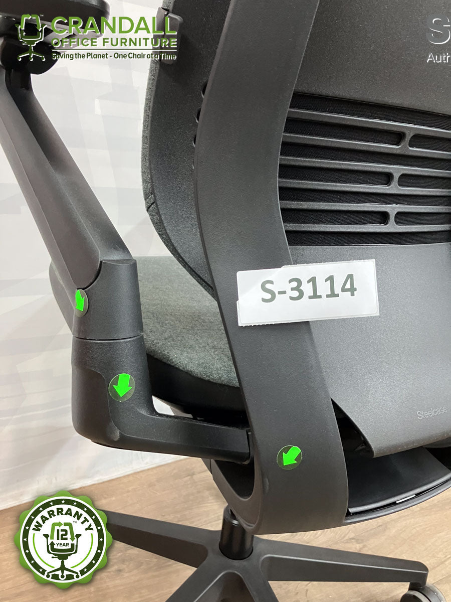 S-3114 - Steelcase Gesture with Headrest- Grade B