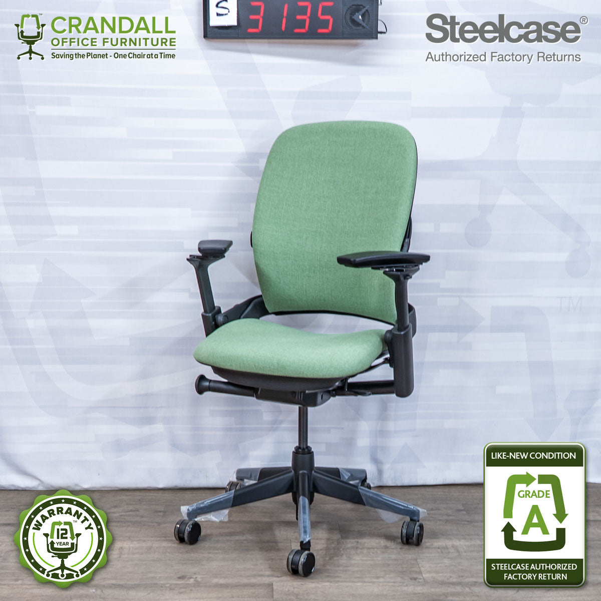 S-3135 - Steelcase V2 Leap - Grade A