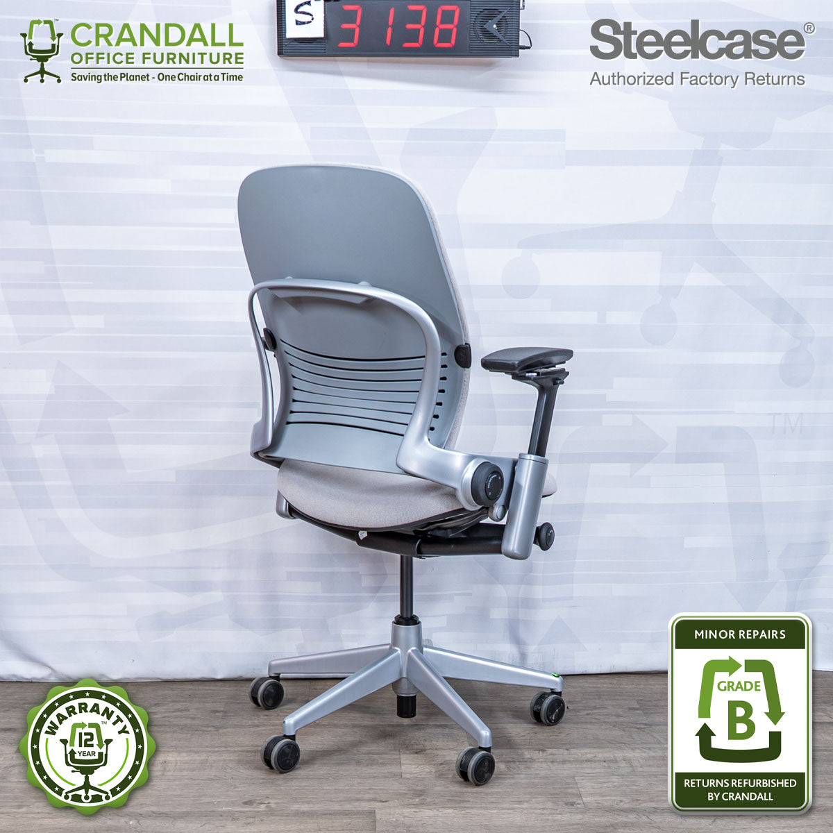 S-3138 - Steelcase V2 Leap - Grade B