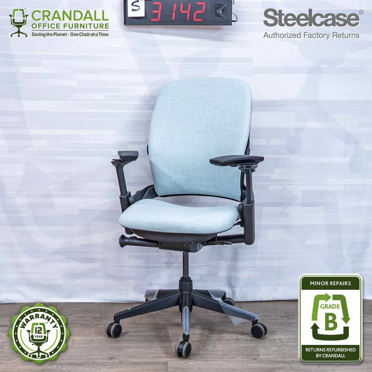 S-3142 - Steelcase V2 Leap - Grade B