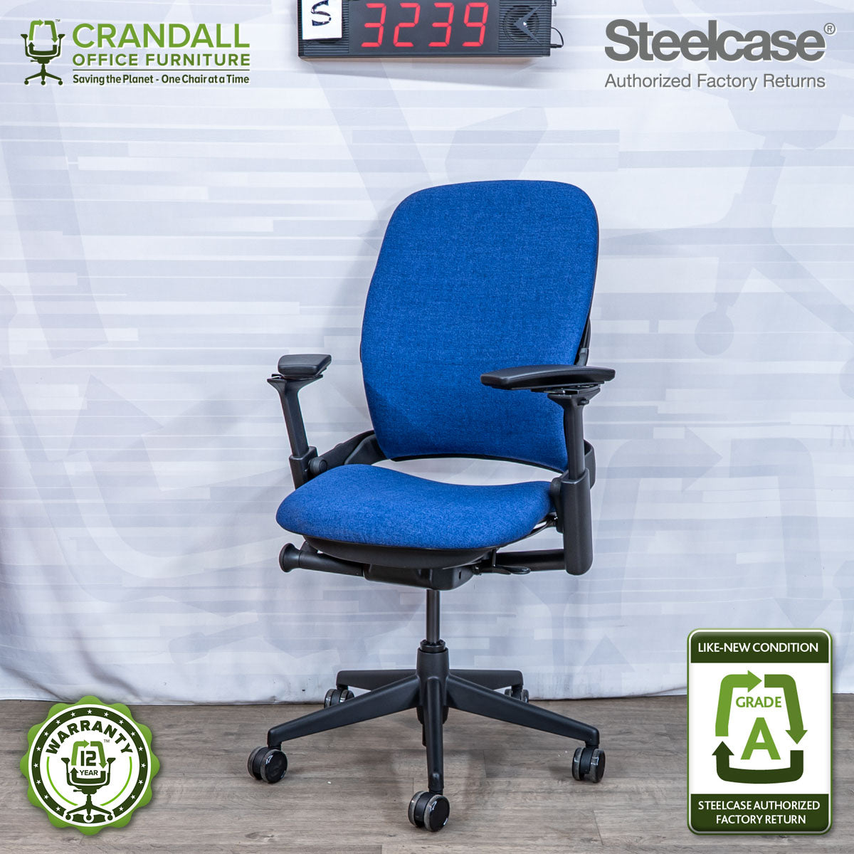 S-3239 - Steelcase V2 Leap- Grade A
