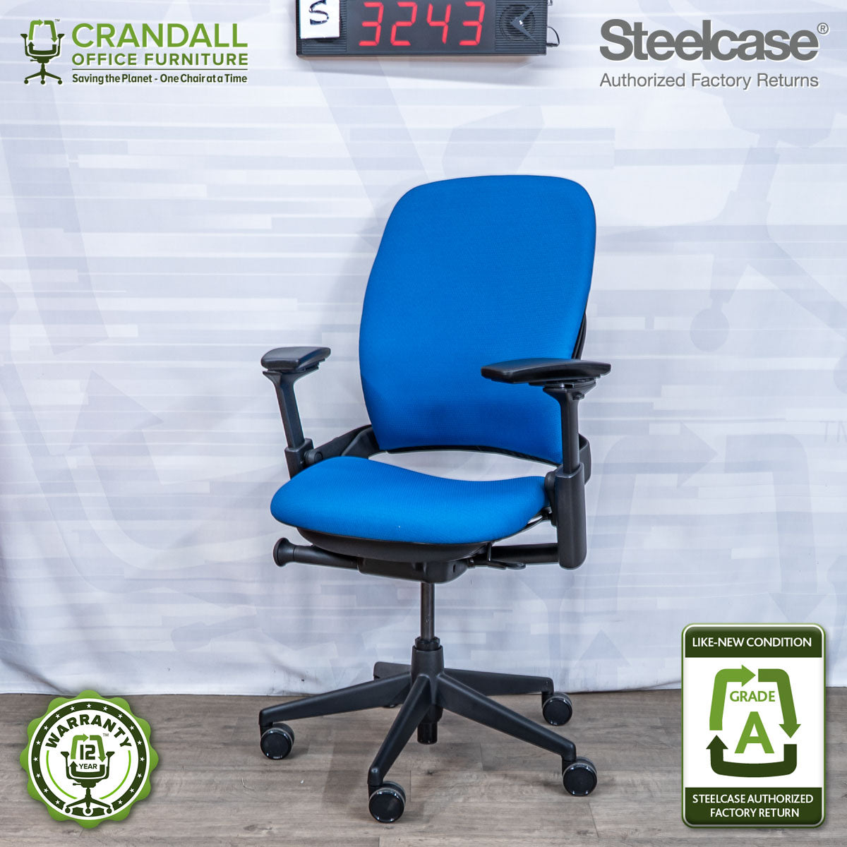 S-3243 - Steelcase V2 Leap- Grade A