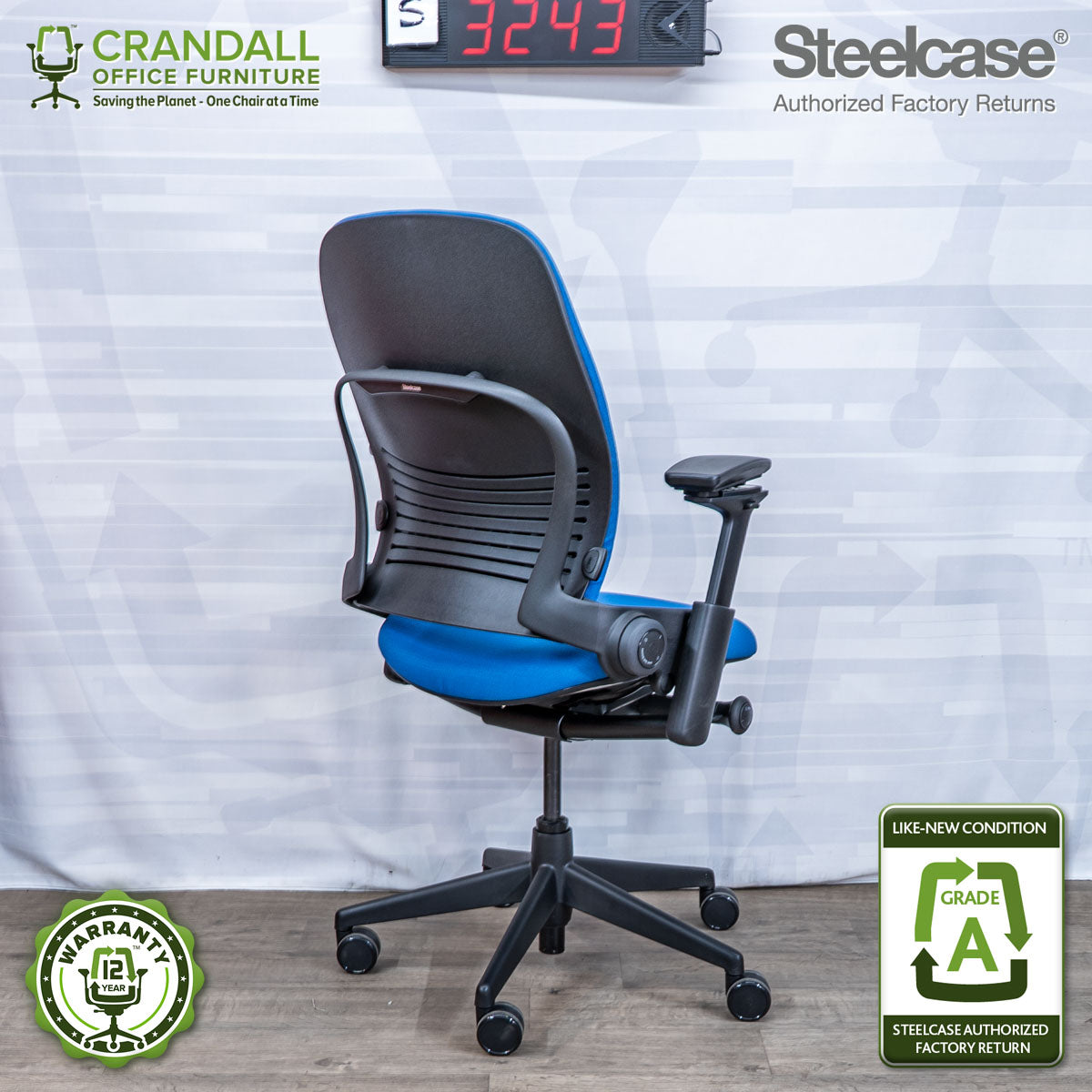 S-3243 - Steelcase V2 Leap- Grade A