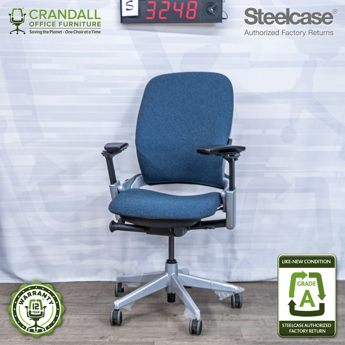 S-3248 - Steelcase V2 Leap- Grade A