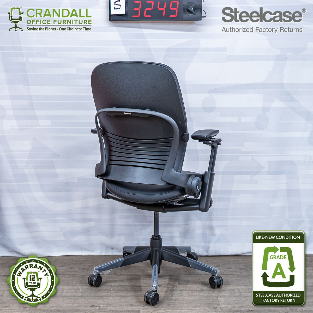 S-3249 - Steelcase V2 Leap- Grade A