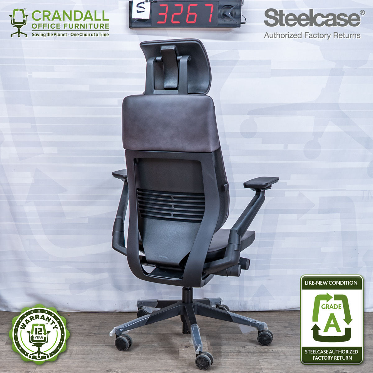 S-3267 - Steelcase Gesture with Headrest - Grade A