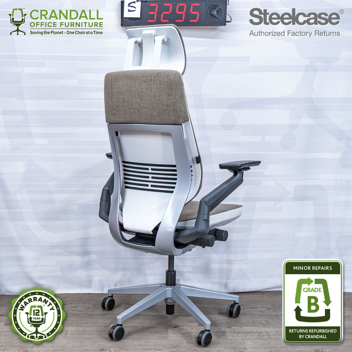 S-3295 - Steelcase Gesture with Headrest - Grade B
