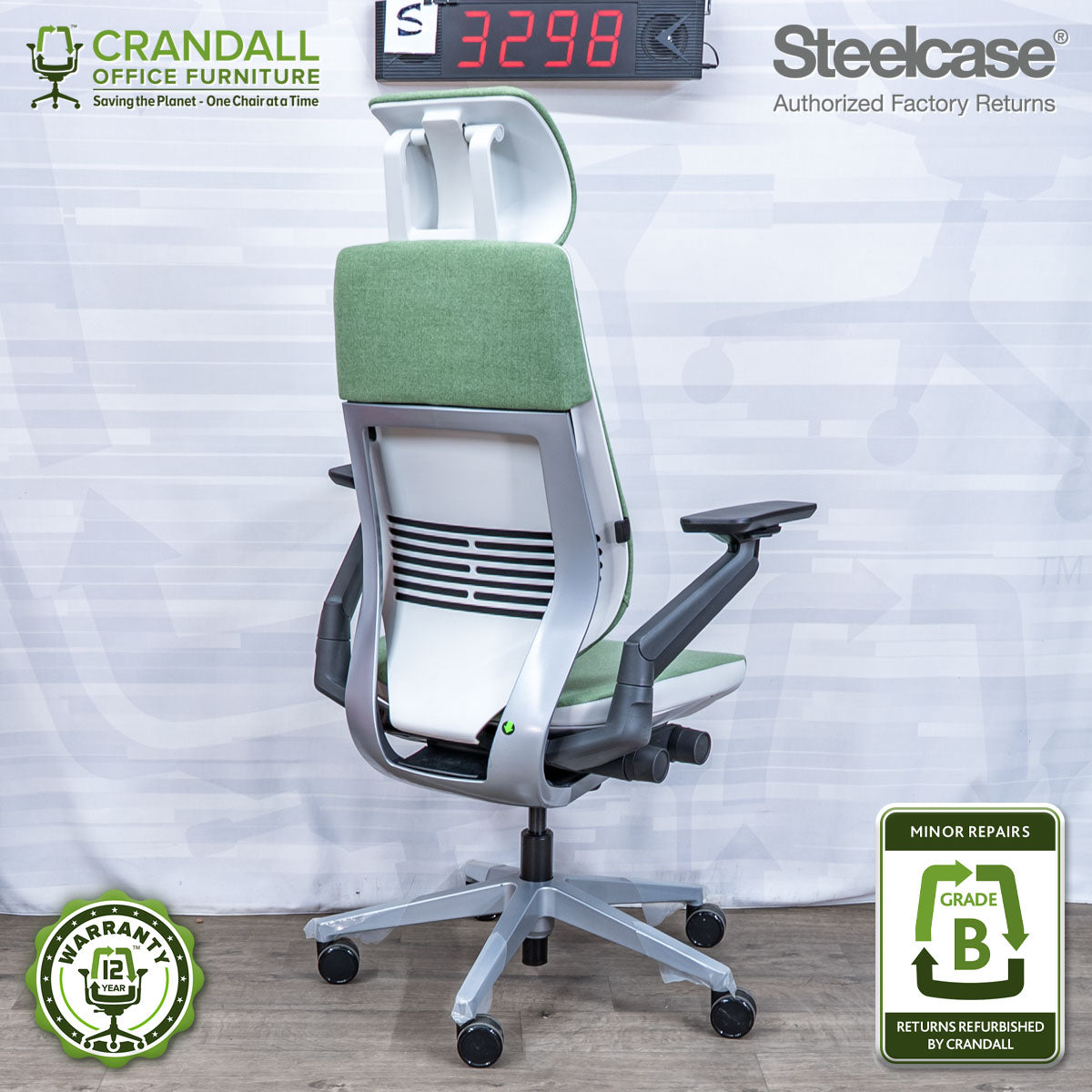 S-3298 - Steelcase Gesture with Headrest - Grade B