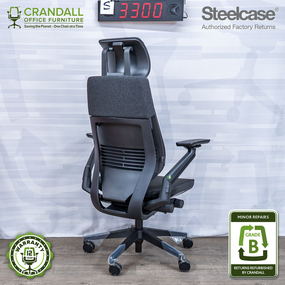 S-3300 - Steelcase Gesture with Headrest - Grade B