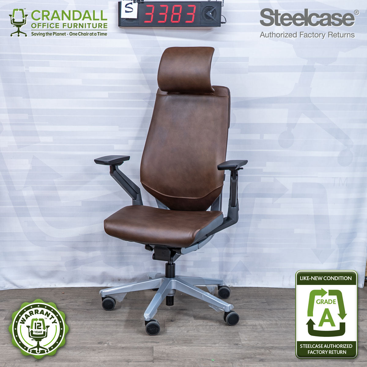 S-3383 - Steelcase Gesture with Headrest - Grade A