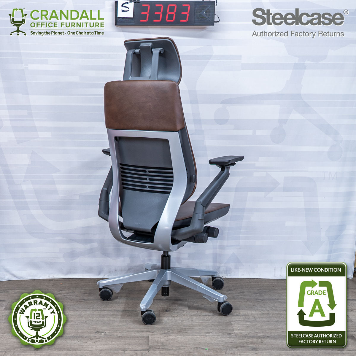 S-3383 - Steelcase Gesture with Headrest - Grade A