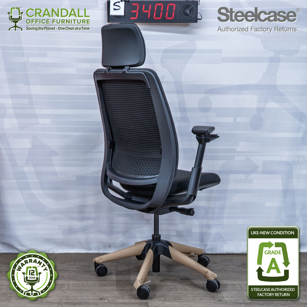 S-3400 - Steelcase Series 2 with Headrest - Grade A