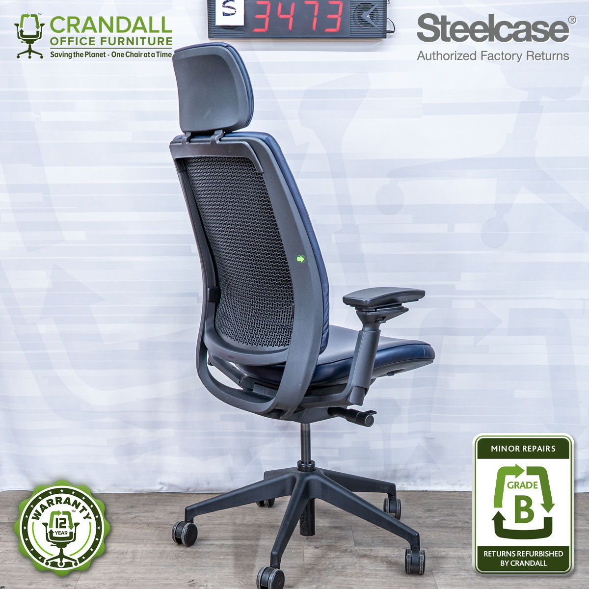 S-3473 - Steelcase Series 2 with Headrest - Grade B