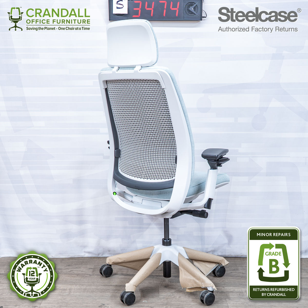 S-3474 - Steelcase Series 2 with Headrest - Grade B