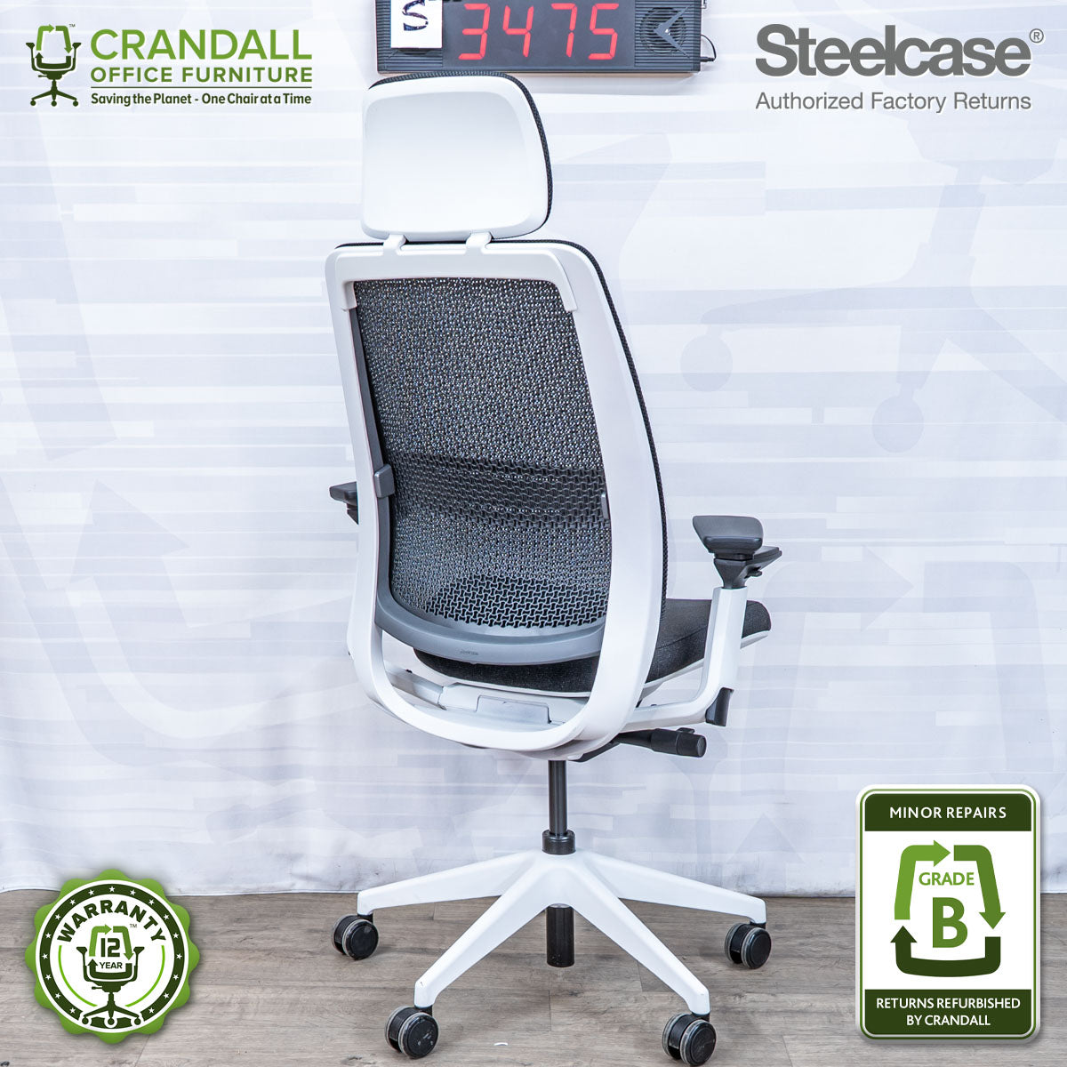 S-3475 - Steelcase Series 2 with Headrest - Grade B