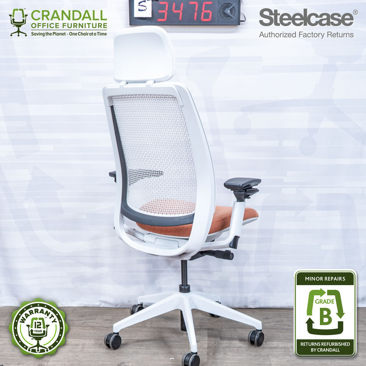 S-3476 - Steelcase Series 2 with Headrest - Grade B