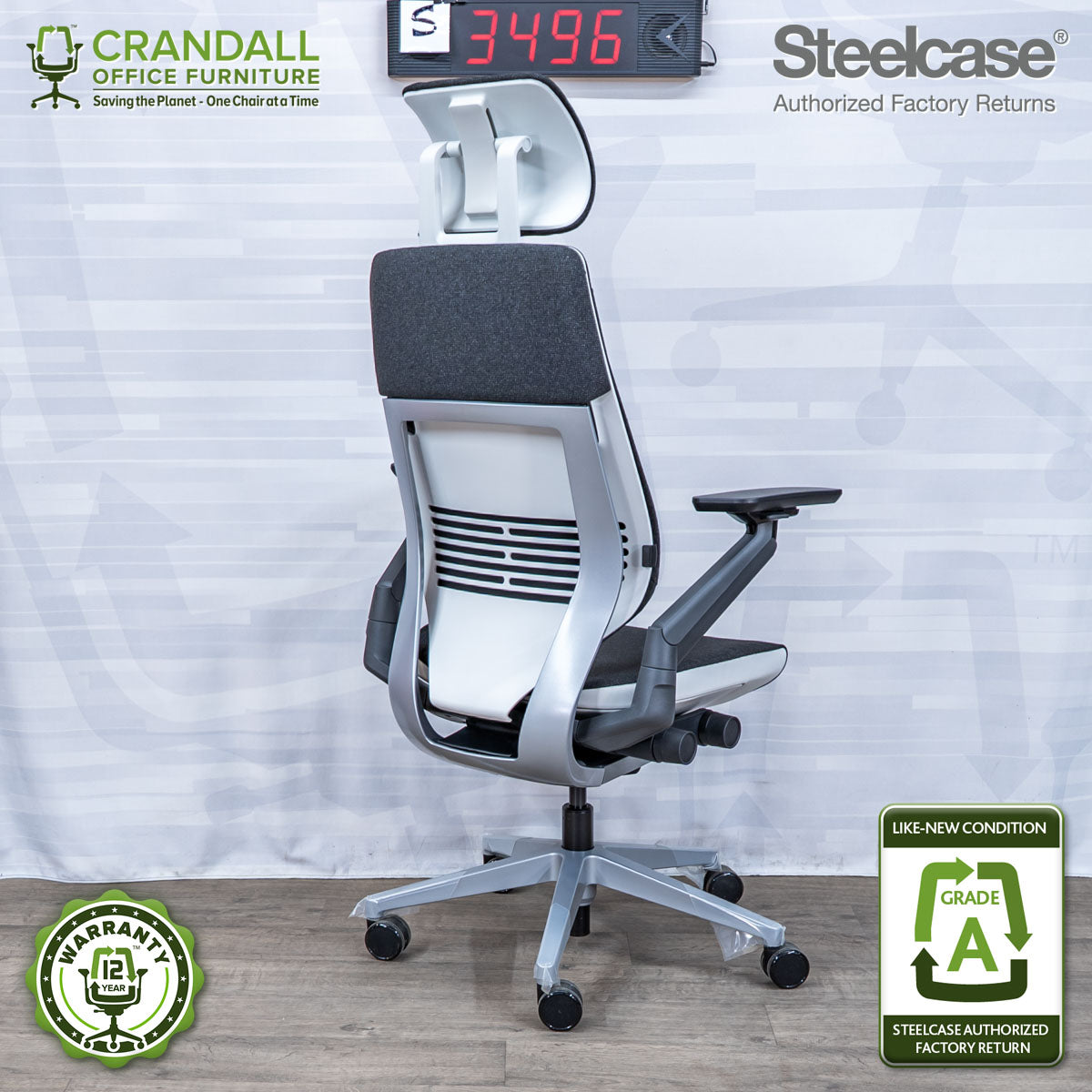 S-3496 - Steelcase Gesture with Headrest - Grade A