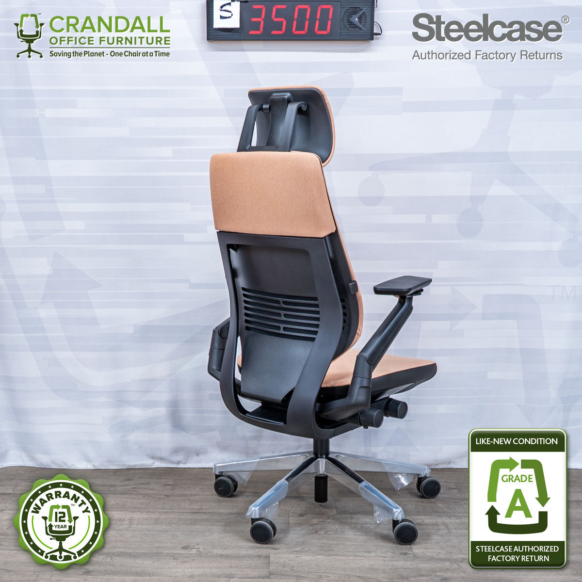 S-3500 - Steelcase Gesture with Headrest - Grade A